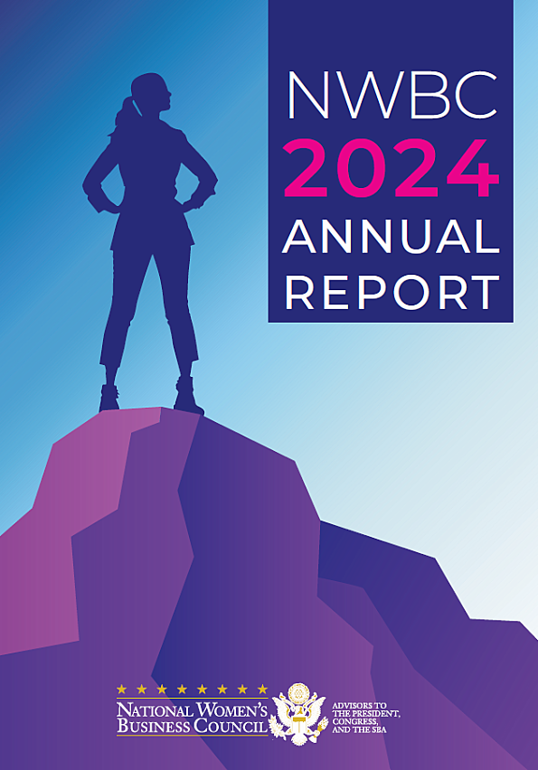 Cover page of woman standing on mountain top with title